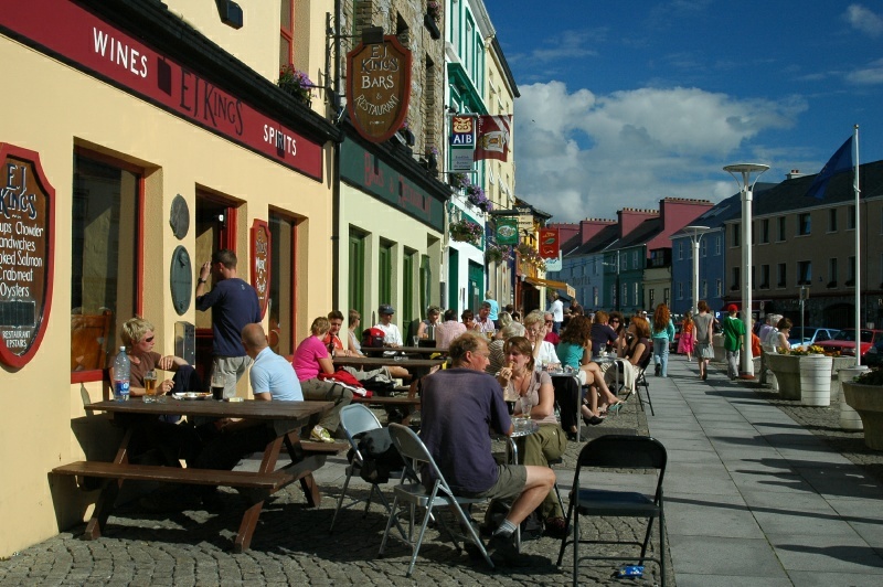 Clifden, Ireland, summer street scene